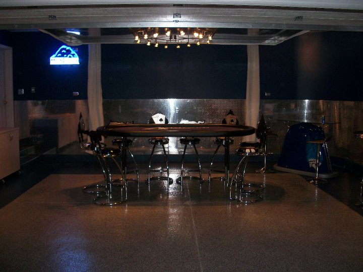 Man Cave Poker Garage Conversion