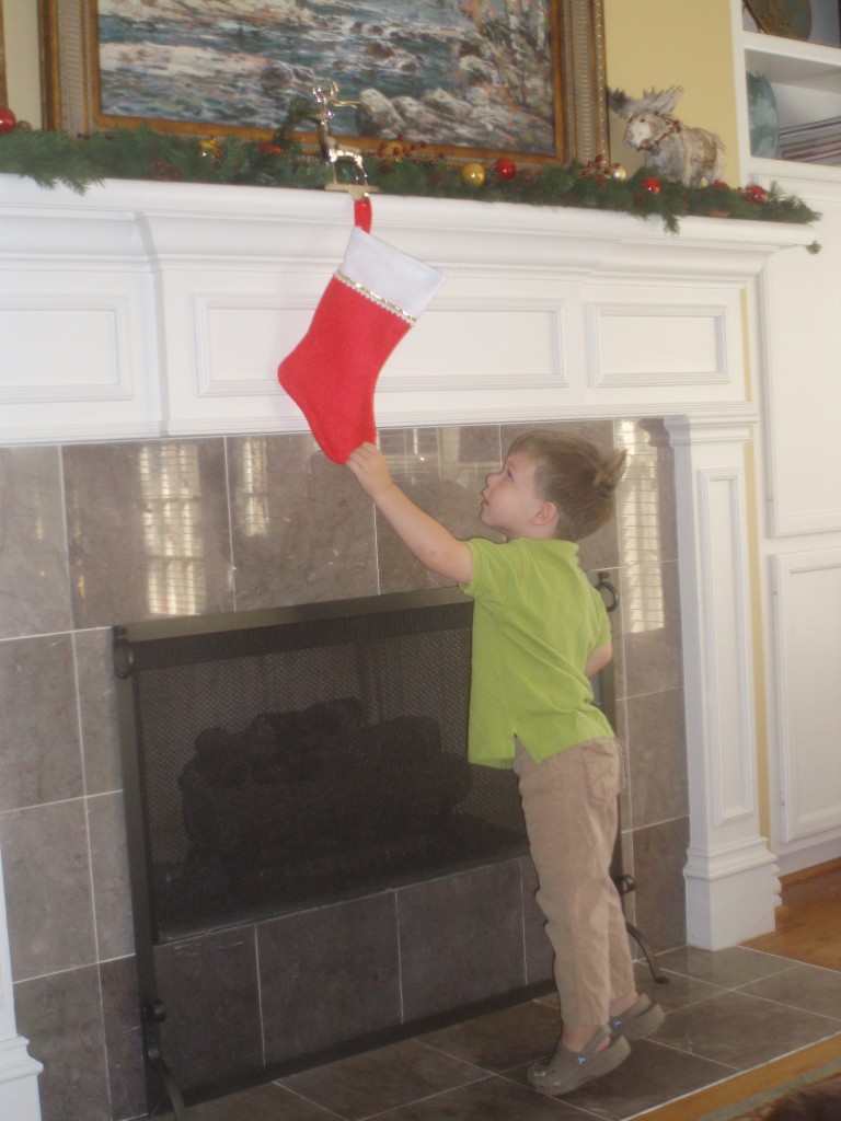 Christmas Stocking Hooks eliminate danger of heavy stocking hangers