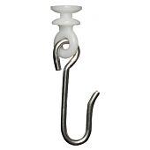 RECMAR 7122 Curtain Track Button Carrier w/ Stainless Hook RECMAR Hook (14/bag)