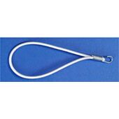 White Single Hook Bungee Cord Loop