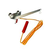 Industrial Trolley - 4 Steel Wheels with 10 Foot Pull Rope - Overlapping