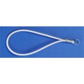 White Single Hook Bungee Cord Loop